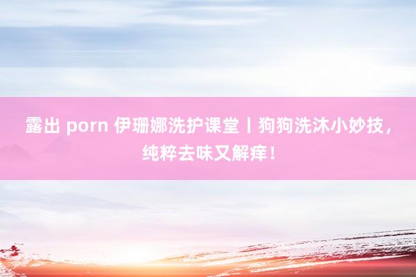 露出 porn 伊珊娜洗护课堂丨狗狗洗沐小妙技，纯粹去味又解痒！