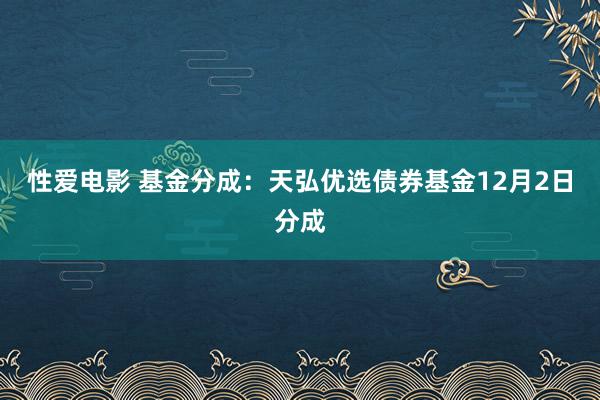 性爱电影 基金分成：天弘优选债券基金12月2日分成