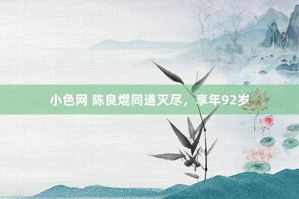 小色网 陈良焜同道灭尽，享年92岁