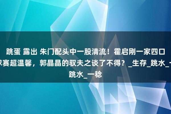 跳蛋 露出 朱门配头中一股清流！霍启刚一家四口看球赛超温馨，郭晶晶的驭夫之谈了不得？_生存_跳水_一稔