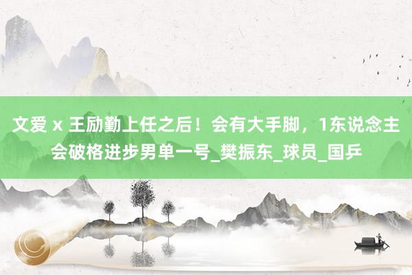 文爱 x 王励勤上任之后！会有大手脚，1东说念主会破格进步男单一号_樊振东_球员_国乒