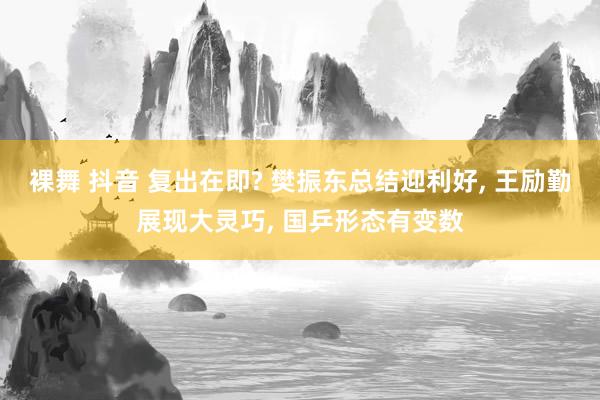 裸舞 抖音 复出在即? 樊振东总结迎利好， 王励勤展现大灵巧， 国乒形态有变数