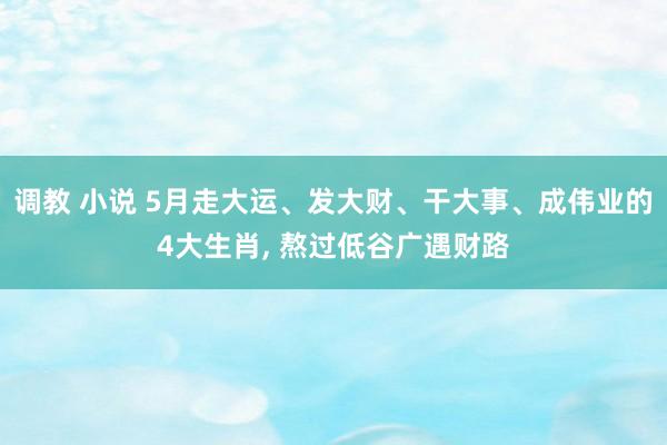 调教 小说 5月走大运、发大财、干大事、成伟业的4大生肖, 